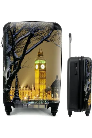 MuchoWow Handgepäckkoffer Winter - Big Ben - London, 4 Rollen, Reisetasche mit rollen, Handgepäck für Ferien, Trolley, Reisekoffer - Verkäufer: GmbH