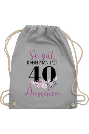 Shirtracer Turnbeutel So gut kann man mit 40 aussehen - Blumenar­ran­ge­ment zum Vierzigsten, 40. Geburtstag - Verkäufer: