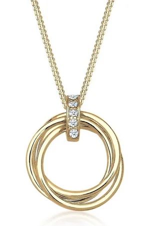 Elli DIAMONDS Kette mit Anhänger Kreis Trio Diamant (0.025 ct) 925 Silber, Kreis - Verkäufer: JULIE & GRACE GmbH