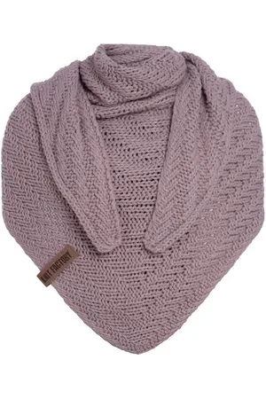 Knit Factory Schal Sally Dreiecksschals 220x85 cm Glatt Lila, (1-St), Schal Strickschal Umhängetuch Tuch Strickware - Verkäufer: Bettklusiv GmbH