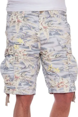 Jet Lag Cargoshorts Flower Green, Flower Blue, Hawaii Flower - Verkäufer: Lunats Streetwear