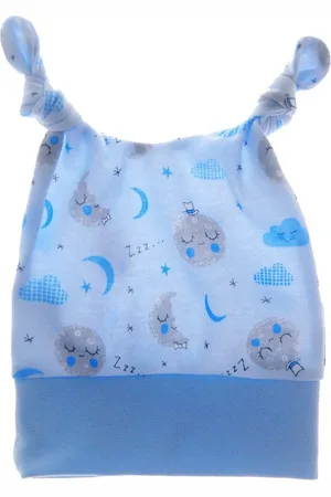 La Bortini Erstlingsmütze Babymütze Knotenmütze Baby Mütze mit Knoten in mit Wolken aus Baumwolle, 36 38 40 42 44 - Verkäufer: A&O Baby-und Kindermoden