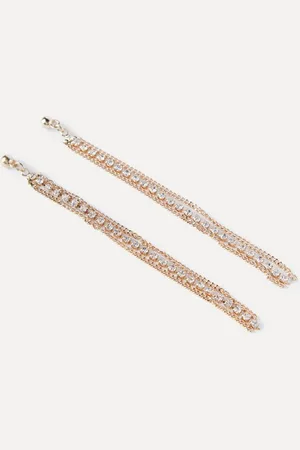 Ulla Popken Armband Ohrstecker 3 feine Ketten Ziersteinchen - Verkäufer: Popken Fashion Group