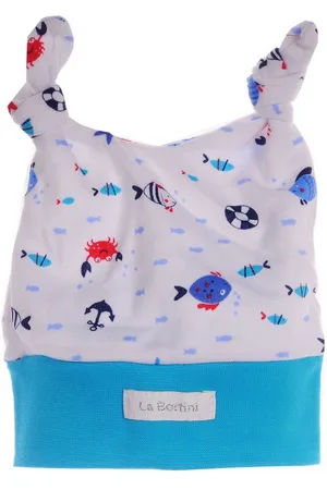 La Bortini Erstlingsmütze Babymütze Knotenmütze Baby Mütze mit Knoten in Türkis aus Baumwolle, 36 38 40 42 44 - Verkäufer: A&O Baby-und Kindermoden