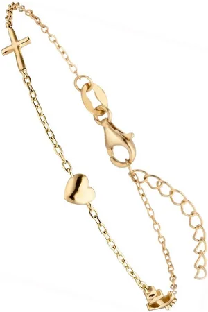 Jobo Armband Glaube Liebe Hoffnung, 925 Silber vergoldet 19 cm