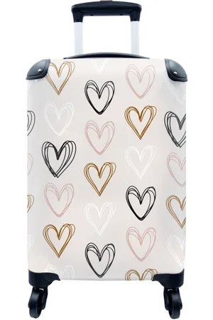 MuchoWow Handgepäckkoffer Herz - Muster - Valentinsgeschenk für sie, 4 Rollen, Reisetasche mit rollen, Handgepäck für Ferien, Trolley, Reisekoffer - Verkäufer: GmbH