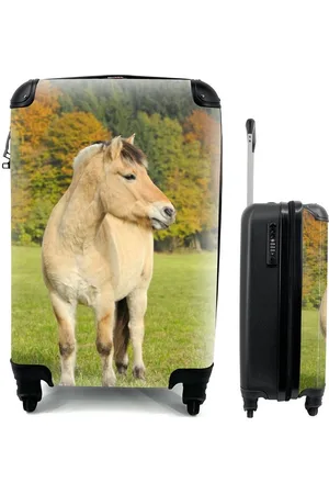 MuchoWow Handgepäckkoffer Fjordpferd in einer Herbstlandschaft, 4 Rollen, Reisetasche mit rollen, Handgepäck für Ferien, Trolley, Reisekoffer - Verkäufer: GmbH