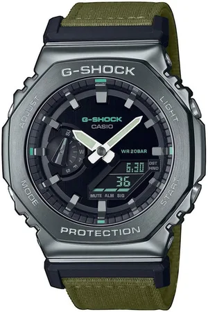 Casio Chronograph GM-2100CB-3AER, Quarzuhr,Armbanduhr,Herrenuhr,digital, bis 20bar wasserd.Textilarmband