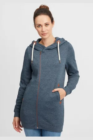 Oxmo Kapuzensweatjacke OXVicky Sweat Zip-Hoodie Long Sweatshirtjacke mit asymmetrischen Reißverschluss - Verkäufer: meinemarkenmode