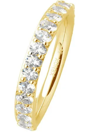 Xenox Fingerring XS KRAPPE GOLD, XS KRAPPE SILBER, XS7390, XS7390G, mit Zirkonia (synth)