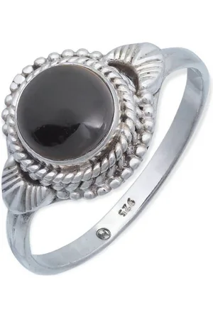 mantraroma Silberring MANAIA aus 925 Silber mit Onyx (Ring mit Schmuckbeutel), Damenring aus 925er Silber - Verkäufer: