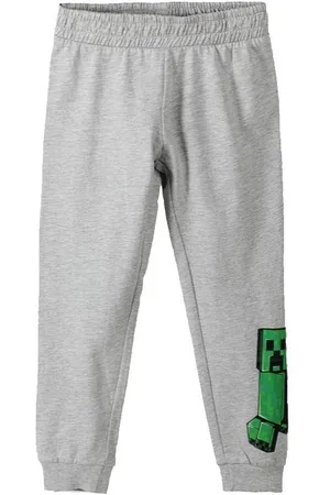 Minecraft Jogginghose Jogginghose hellgrau meliert Jogger Jungen + Mädchen 116 - 152 cm - Verkäufer: coole-fun-t-shirts