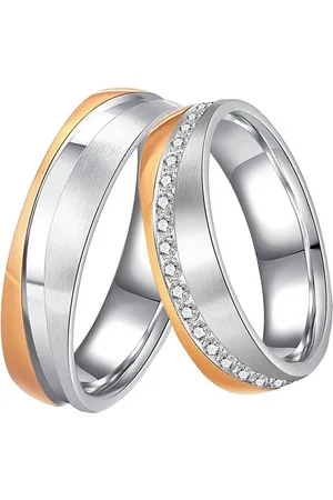 DOOSTI Trauring Schmuck Geschenk Edelstahl Trauring Ehering Partnerring LIEBE, wahlweise mit oder ohne Zirkonia