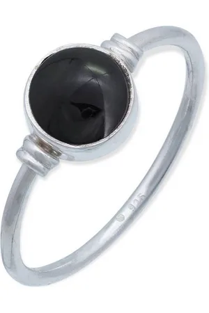 mantraroma Silberring TOLU aus 925 Silber mit Onyx (Ring mit Schmuckbeutel), Damenring aus 925er Silber - Verkäufer: