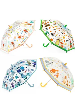 Djeco Stockregenschirm Kinderregenschirm mit Tiermotiven für Kinder ab 3 Jahren - Verkäufer: Schenken & Spielen
