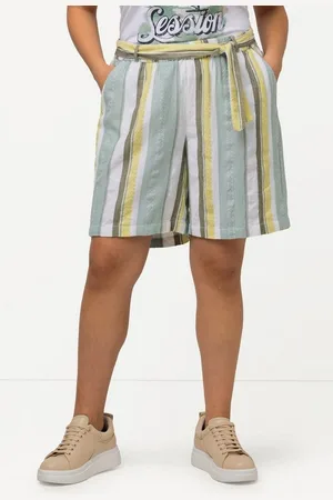 Ulla Popken Jeansshorts Shorts Rose Streifen weites Bein Elastikbund - Verkäufer: Popken Fashion Group