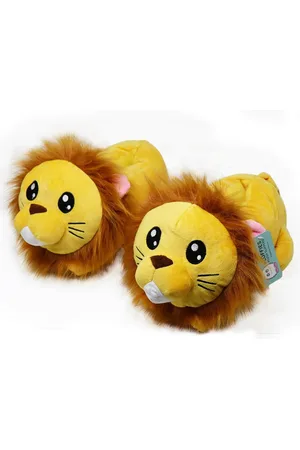 Close Up Löwe Plüsch Hausschuhe SLOFFIES Lion Slippers Plüsch Hausschuhe - Verkäufer: