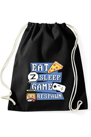 Youth Designz Turnbeutel "Eat, Game, Sleep, Respawn" Baumwoll Tasche Turnbeutel, mit lustigem Frontprint - Verkäufer: EmDa Trading GmbH