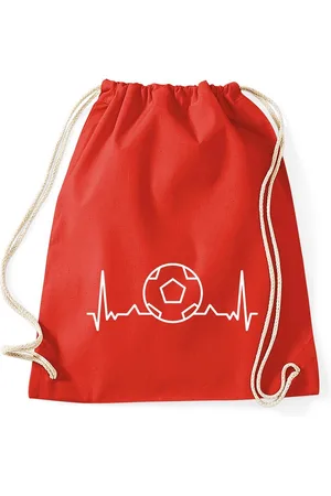 Youth Designz Turnbeutel Heartbeat Fußball Baumwoll Tasche Turnbeutel, mit trendigem Frontprint - Verkäufer: EmDa Trading GmbH