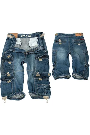 Jet Lag Shorts Cargo Shorts Kurze Hose Lang Short Bermuda 3 /4 Sommer 007B Denim - Verkäufer: fashion-victim-style