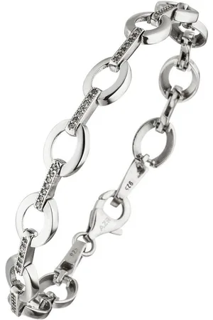 Jobo Armband, 925 Silber mit 70 Zirkonia 19 cm
