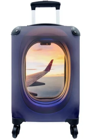 MuchoWow Handgepäckkoffer Blick aus dem Flugzeug, 4 Rollen, Reisetasche mit rollen, Handgepäck für Ferien, Trolley, Reisekoffer - Verkäufer: GmbH