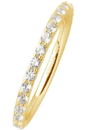 Xenox Fingerring XS KRAPPE GOLD, XS KRAPPE SILBER, XS7389, XS7389G, mit Zirkonia (synth)