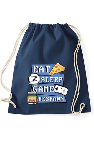 Youth Designz Turnbeutel "Eat, Game, Sleep, Respawn" Baumwoll Tasche Turnbeutel, mit lustigem Frontprint - Verkäufer: EmDa Trading GmbH