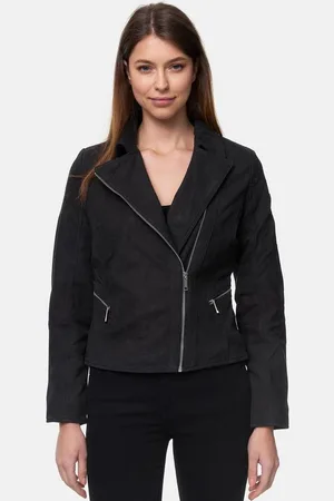 Tazzio Lederjacke F500 Damen Leder Jacke im Biker Look mit Zipper-Details & Reverskragen - Verkäufer: