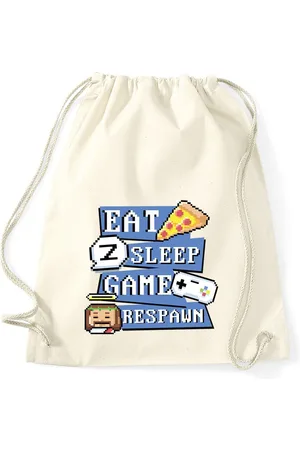 Youth Designz Turnbeutel "Eat, Game, Sleep, Respawn" Baumwoll Tasche Turnbeutel, mit lustigem Frontprint - Verkäufer: EmDa Trading GmbH