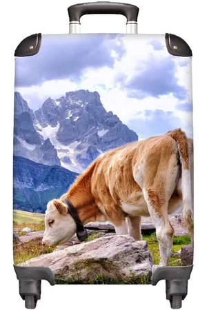 MuchoWow Handgepäckkoffer Alpen - Kuh - Berg, 4 Rollen, Reisetasche mit rollen, Handgepäck für Ferien, Trolley, Reisekoffer - Verkäufer: GmbH