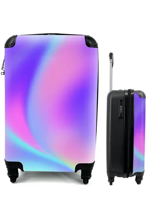 MuchoWow Handgepäckkoffer Abstraktes Bild mit lila Geometrie, 4 Rollen, Reisetasche mit rollen, Handgepäck für Ferien, Trolley, Reisekoffer - Verkäufer: GmbH