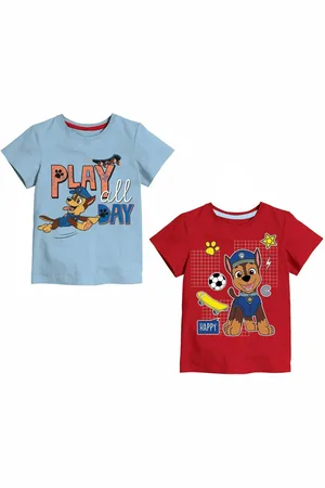 Paw Patrol Print-Shirt 2X T-Shirts Rot + Hellblau Jungen 92 98/104 110/116 122/128 - Verkäufer: coole-fun-t-shirts