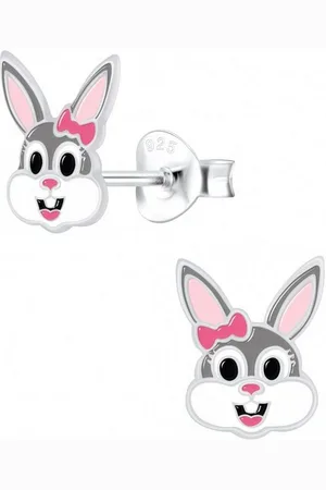 ALEXANDER YORK Paar Ohrstecker HASE rote Schleife, 2-tlg. (Ohrstecker), 925 Sterling Silber - Verkäufer: