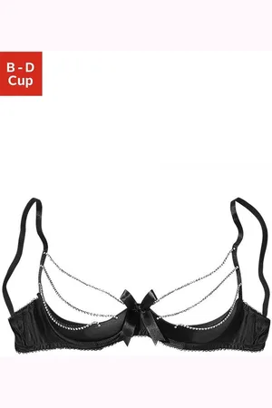 Petite Fleur Büstenhebe mit Bügel und Strassketten, sexy Dessous, Reizwäsche