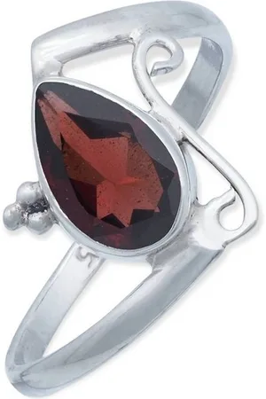 mantraroma Silberring UHA aus 925 Silber mit Granat facettiert (Ring mit Schmuckbeutel), Damenring aus 925er Silber - Verkäufer: