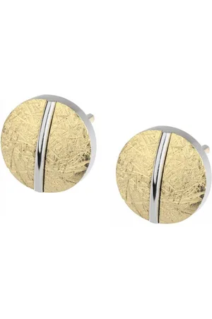 ERNSTES Paar Ohrstecker Ohrringe Edelstahl gekratzt Ø ca 12 mm - Verkäufer: Schmuck-Uhren-Trends
