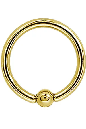 Karisma Piercing-Set Edlestahl Gold BCR Ring Intimpiercing Septum Lippe Klemmkugel Stärke 1,2mm - 8.0 Millimeter - Verkäufer: Schmuck