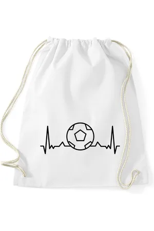 Youth Designz Turnbeutel Heartbeat Fußball Baumwoll Tasche Turnbeutel, mit trendigem Frontprint - Verkäufer: EmDa Trading GmbH