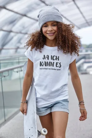 Kidsworld T-Shirt Ja ich kann es ... Kurzarm, bequeme Passform, mit coolen Statements
