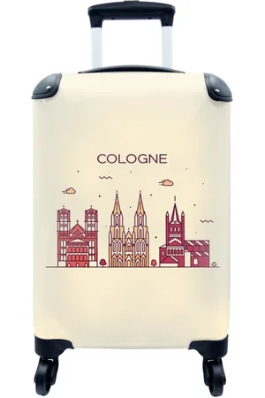 MuchoWow Handgepäckkoffer Köln - Skyline - Deutschland, 4 Rollen, Reisetasche mit rollen, Handgepäck für Ferien, Trolley, Reisekoffer - Verkäufer: GmbH