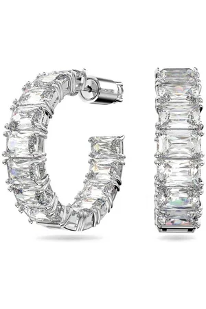 Swarovski Paar Creolen Matrix Baguette, 5612673, mit ® Kristall