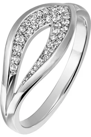 Firetti Fingerring Schmuck Geschenk Silber 925 Silberring Elipse, mit Zirkonia (synth)