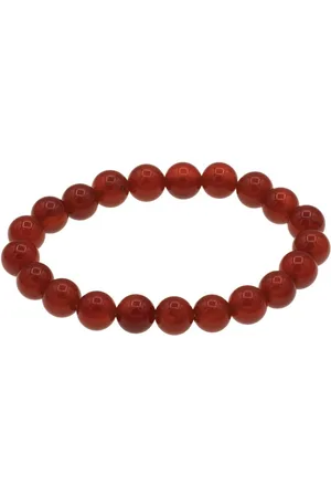 Bella Carina Perlenarmband Armband Karneol Perlen 10 mm elastisch, mit 10 mm Karneol Perlen - Verkäufer: