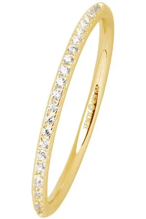 Xenox Fingerring XS KRAPPE GOLD, XS KRAPPE SILBER, XS1721, XS1721G, mit Zirkonia (synth)