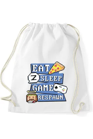 Youth Designz Turnbeutel "Eat, Game, Sleep, Respawn" Baumwoll Tasche Turnbeutel, mit lustigem Frontprint - Verkäufer: EmDa Trading GmbH