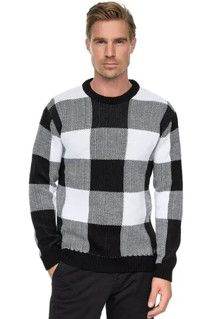 Rusty Neal Strickpullover mit karierter Musterung
