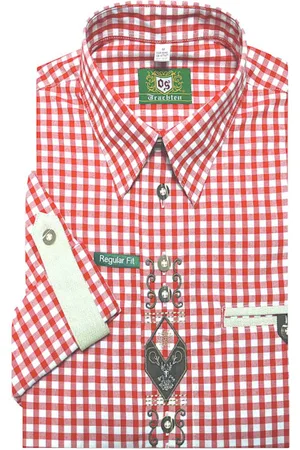 OS-TRACHTEN Trachtenhemd TH-0102 Stickerei Krempelarm Kentkragen, Regular Fit-bequemer gerader Schnitt - Verkäufer: HUBER-Hemden