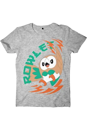 Pokemon Print-Shirt Pokémon Sun & Moon Rowlet T-Shirt hellgrau - Verkäufer: coole-fun-t-shirts