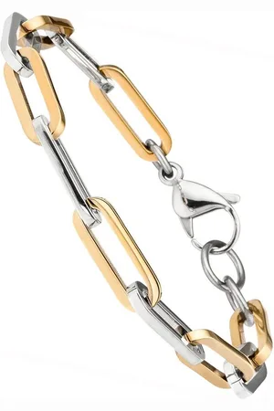 Jobo Armband, Edelstahl bicolor beschichtet 22 cm